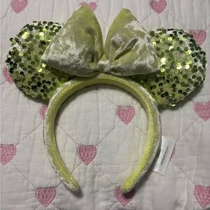 Tinkerbell Green Sequin Minnie Ears Headband